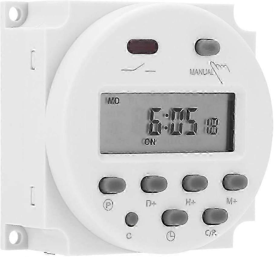 Mini 12V LCD Digital Microcomputer Timer Switch, 17 On/Off Programs, DC Power Control, for Advertising Light Boxes and Broadcast Equipment
