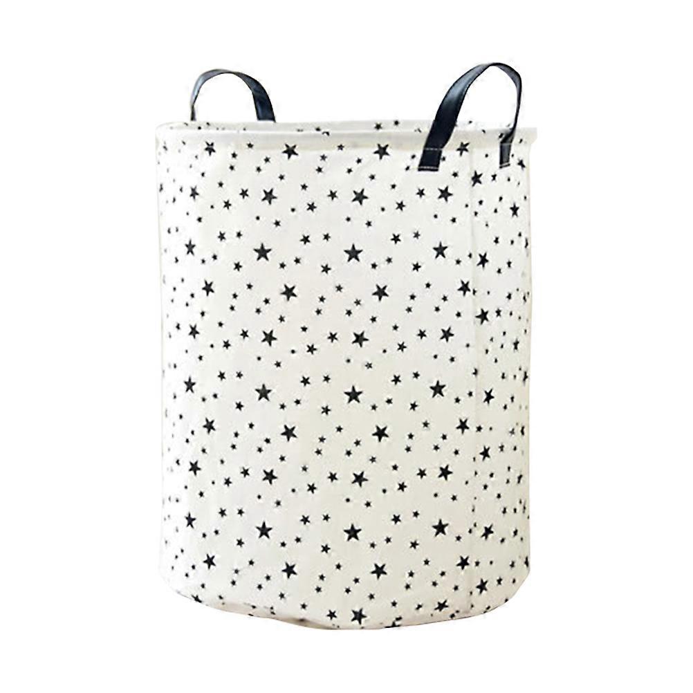 Decorative Laundry Hamper Household Users Rectangular Shape White 35x45cm Foldable Portable 1Set