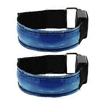 LED Light Armband Arm Safety Strap for Night Running 4Pcs Reflective