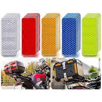 Cinta reflectante 50 piezas Cinta reflectante para exteriores Impermeable, pegatinas reflectantes de advertencia de seguridad para vehículos, bicicletas, motocicletas, cascos, bolsas de correo, 1.2x3