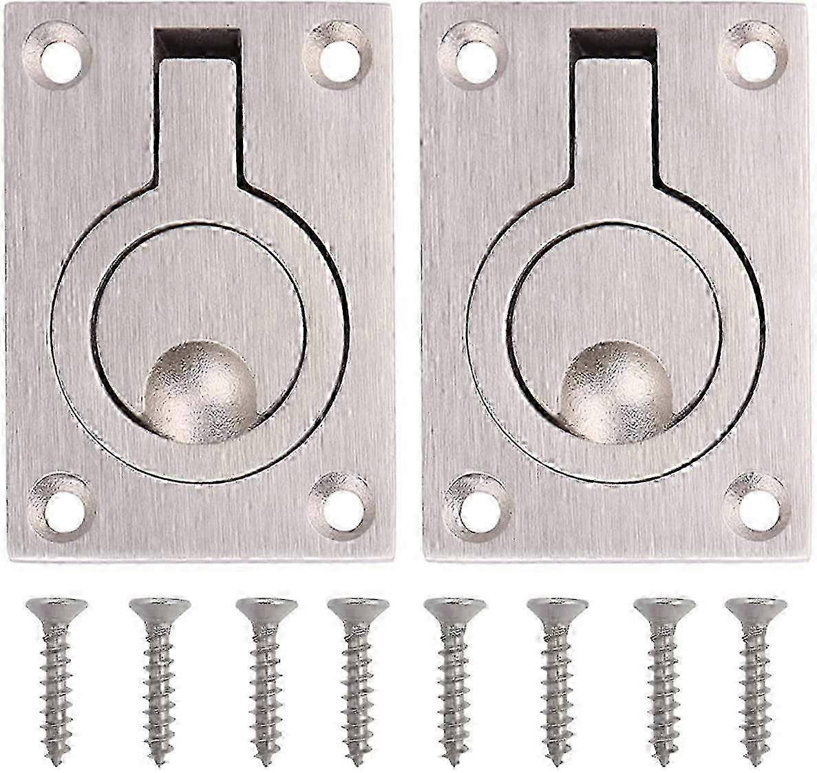 Flush Ring Pull Handle Stainless Steel Lift Ring - 2PCS