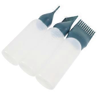Hair Dye Applicator Root Comb Bottle Plastic Multi Color 3Pcs for Hair