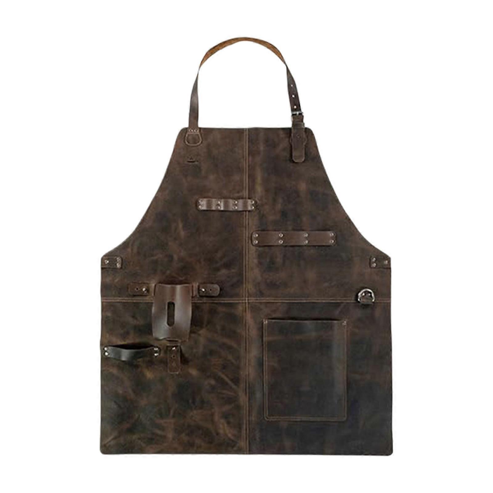 Customizable Waist Extended PU Apron Featuring Large Functional Bag Ideal For Multiple Tasks Multicolor