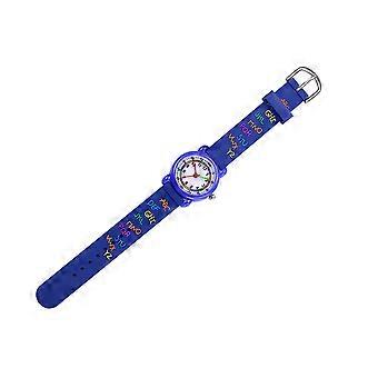 Orologio da polso per bambini, impermeabile, al quarzo, decorativo, 1 pezzo, blu