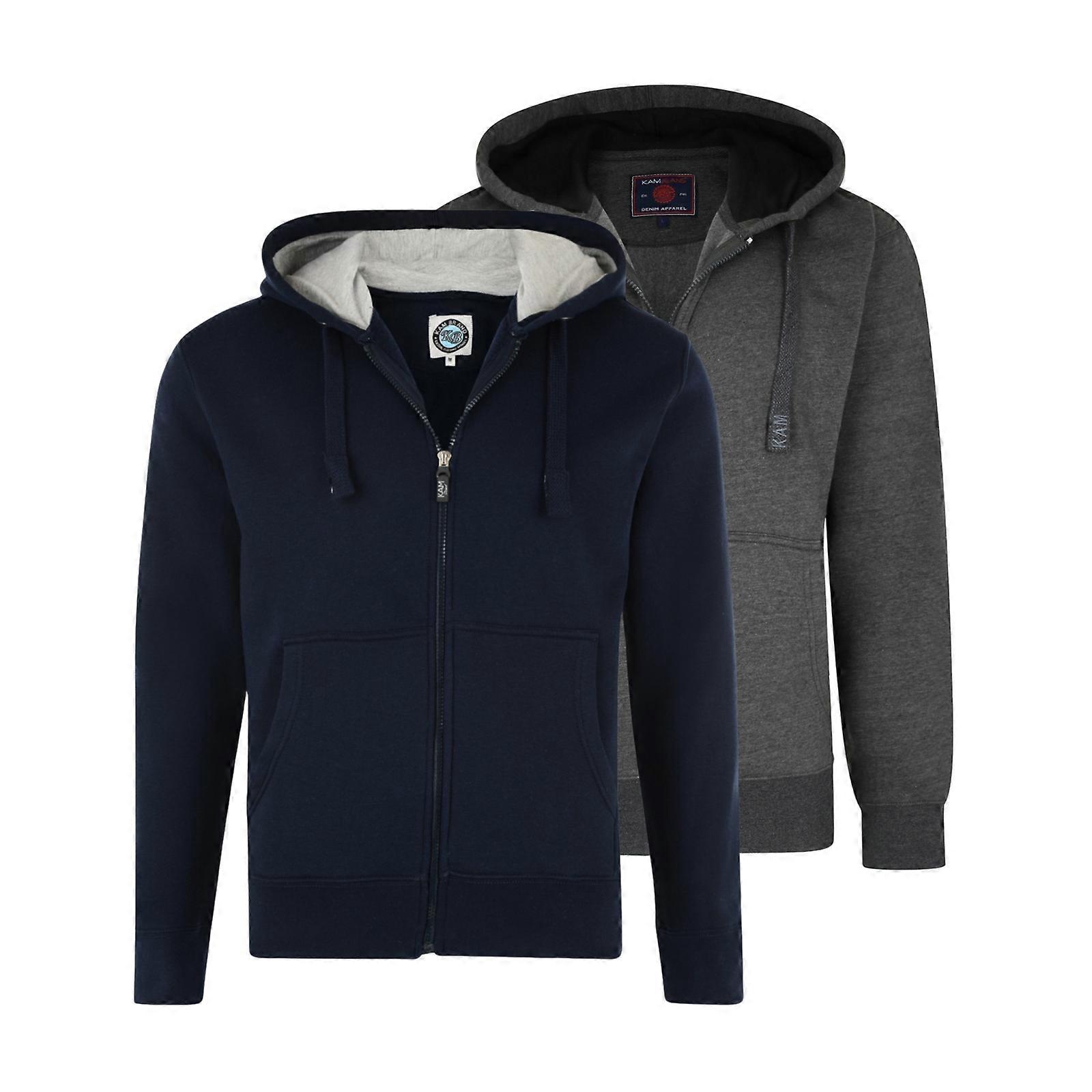 KAM Herre Zip-Through Big & Tall Hettegenser