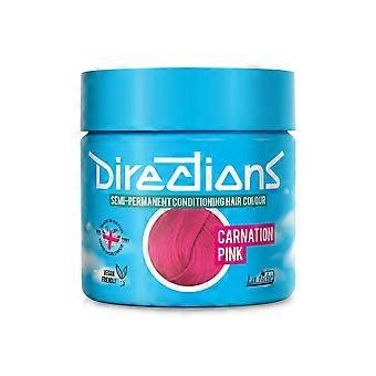 4 X La Riche Directions Semi-Permanent Hair Color 88ml Tubs - Carnation Pink