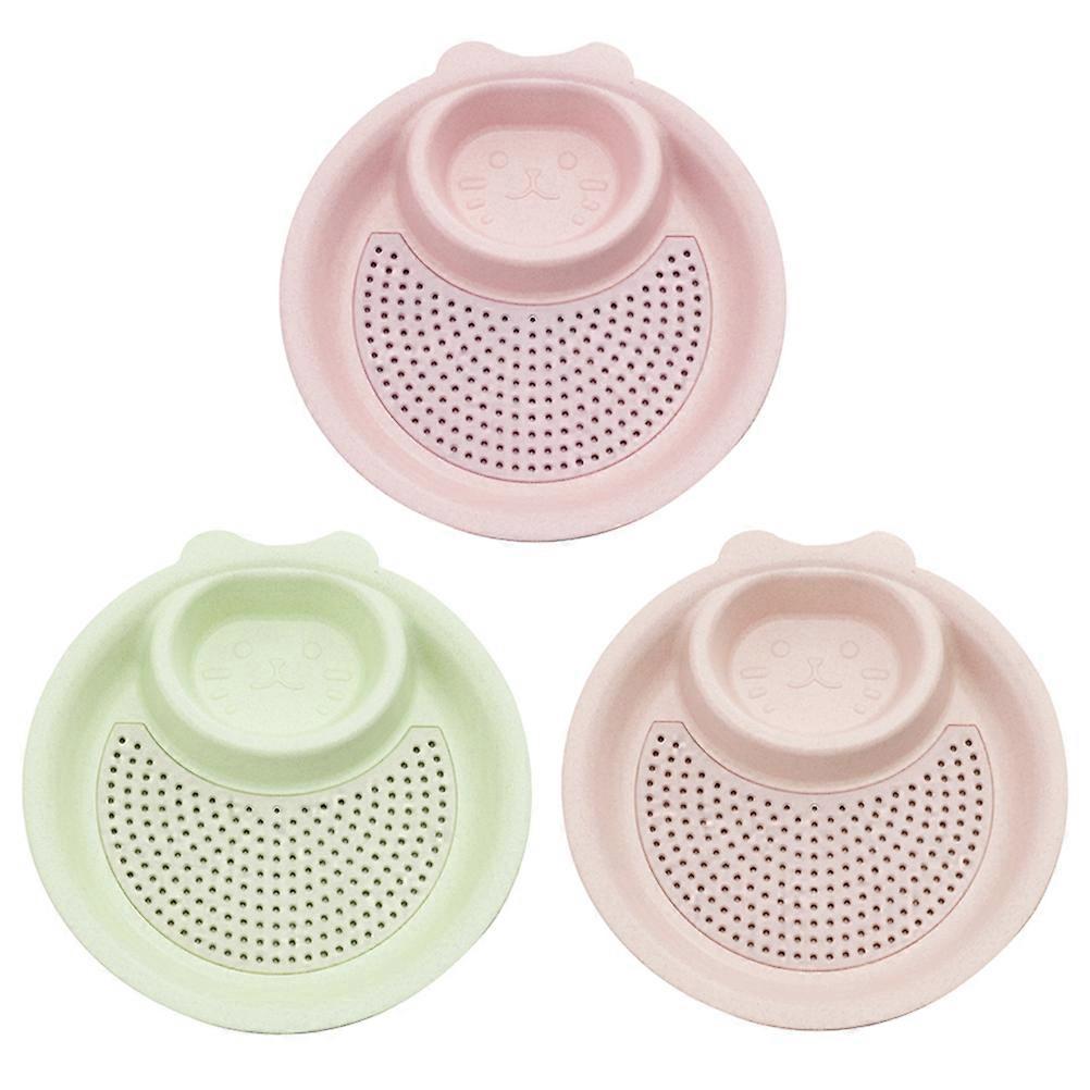 Dumpling Plate Double-Layer Draining Plate for Storage 3Pcs