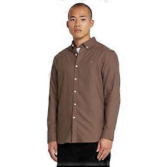 Farah Mens Slim Long-Sleeved Button-Down Shirt