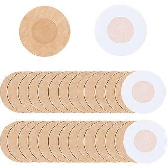 80 Pcs Disposable Adhesive Nipple Pasties, Non-Woven Fabric Invisible Nipple Stickers, Beige for Women