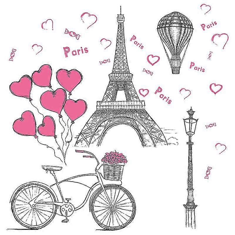 1 Setparis Wall Stickers Eiffel Tower Decor