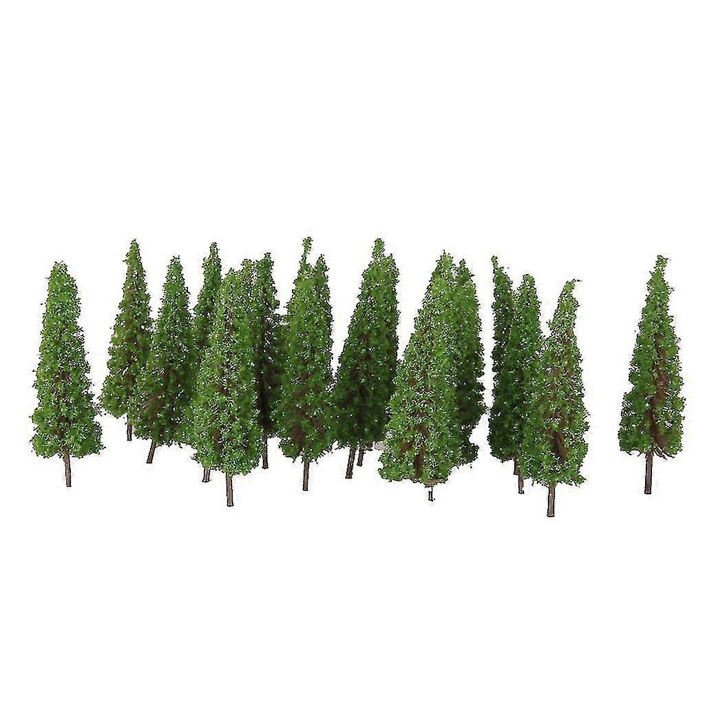 50pcs Green Model Trees 1:100 6.5cm