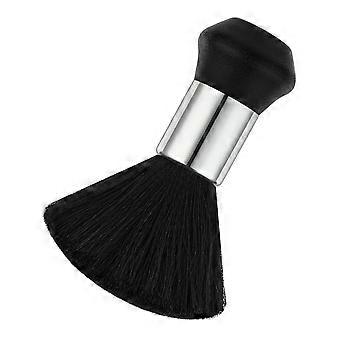 Large Barber Neck Duster Black Brush Soft Face Cleaning Hairbrush Hair Cutting with Plastic Handle Grip for Sweeping Around -
