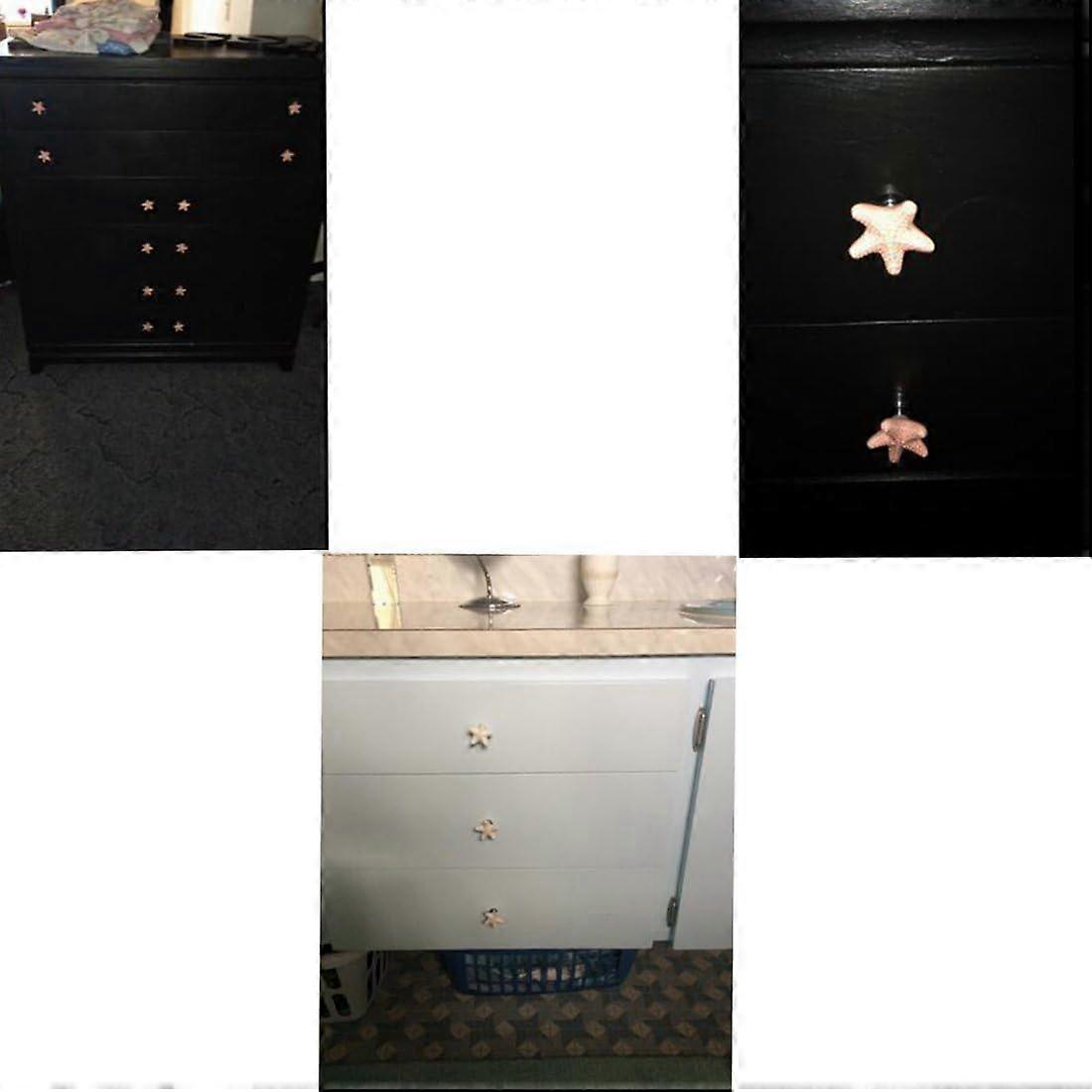 10 Pack Starfish Dresser Knobs, Starfish Ceramic Knobs Handles Pulls