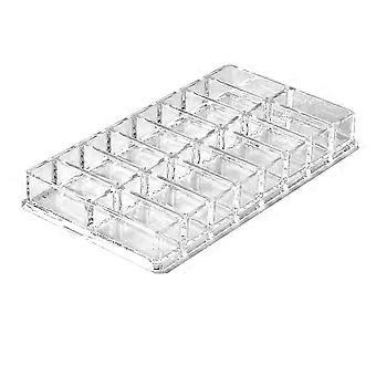 Organizador de polvos de maquillaje, caja compacta de acrílico para 1 unidad, transparente.