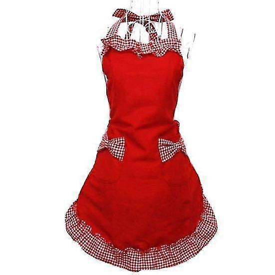 Women's Cute Bowknot Decor Pocket Apron