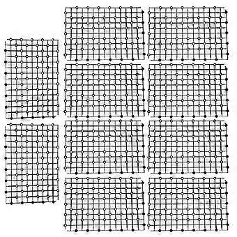10Pcs Plastic Splicing Aquarium Filter Bottom Grid Plate Screen for Aquarium Fish Tank UseBlack