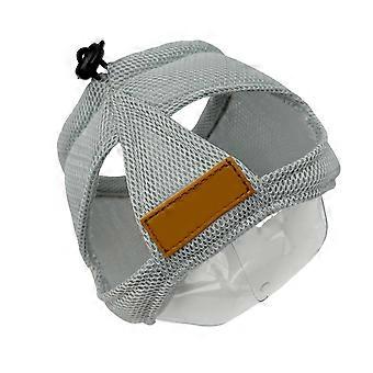 Wash Day Pet Recovery Head Cover with Front Panel, Top Cord, Grooming Support, Ear Opening Shape and Routine Care Support  Gray S