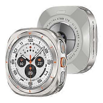 Titanium Orange Case for Samsung Galaxy Watch Ultra 47mm, Scratch Protection, Precise Fit Design
