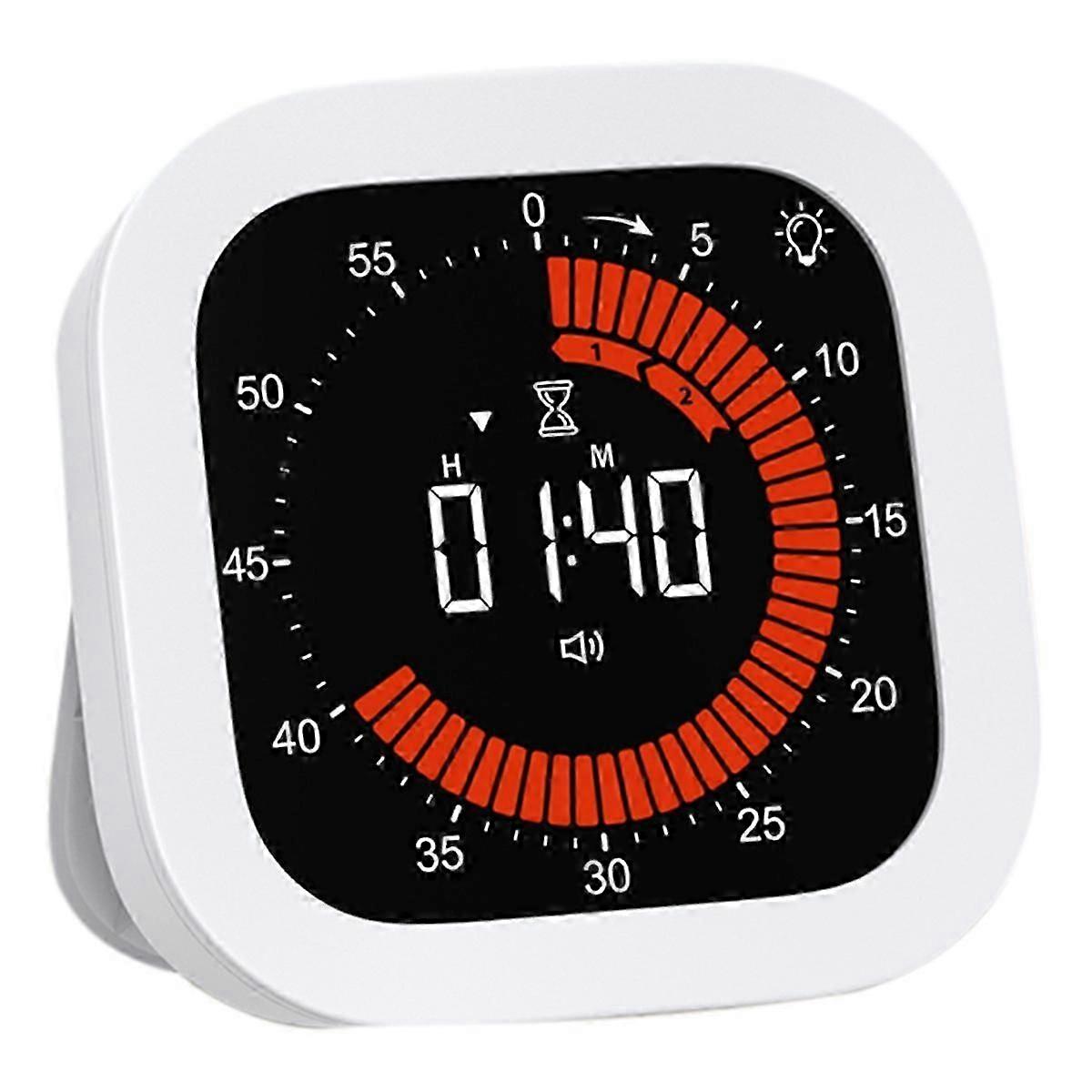 Upgraded Visual Timer Rechargeable Digital Countdown Kitchen Mechanical Cooking Timer Management Tool for Home School