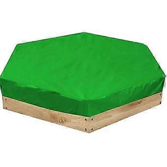 1Pack Waterproof Sandbox Cover Hexagonal UV Resistant Sandbox Protective green 140x110x20CM [MI]