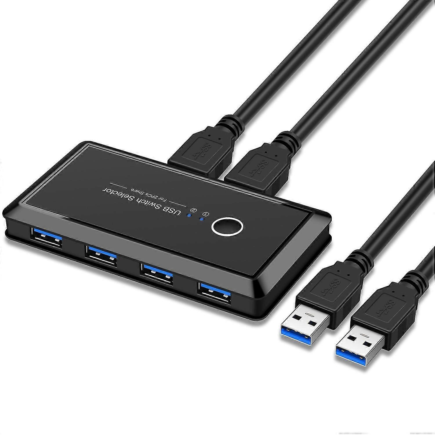 USB 3.0 Switcher Selector 2 Computers Sharing 4 USB Devices Suitable for Mouse Keyboard Printer USB