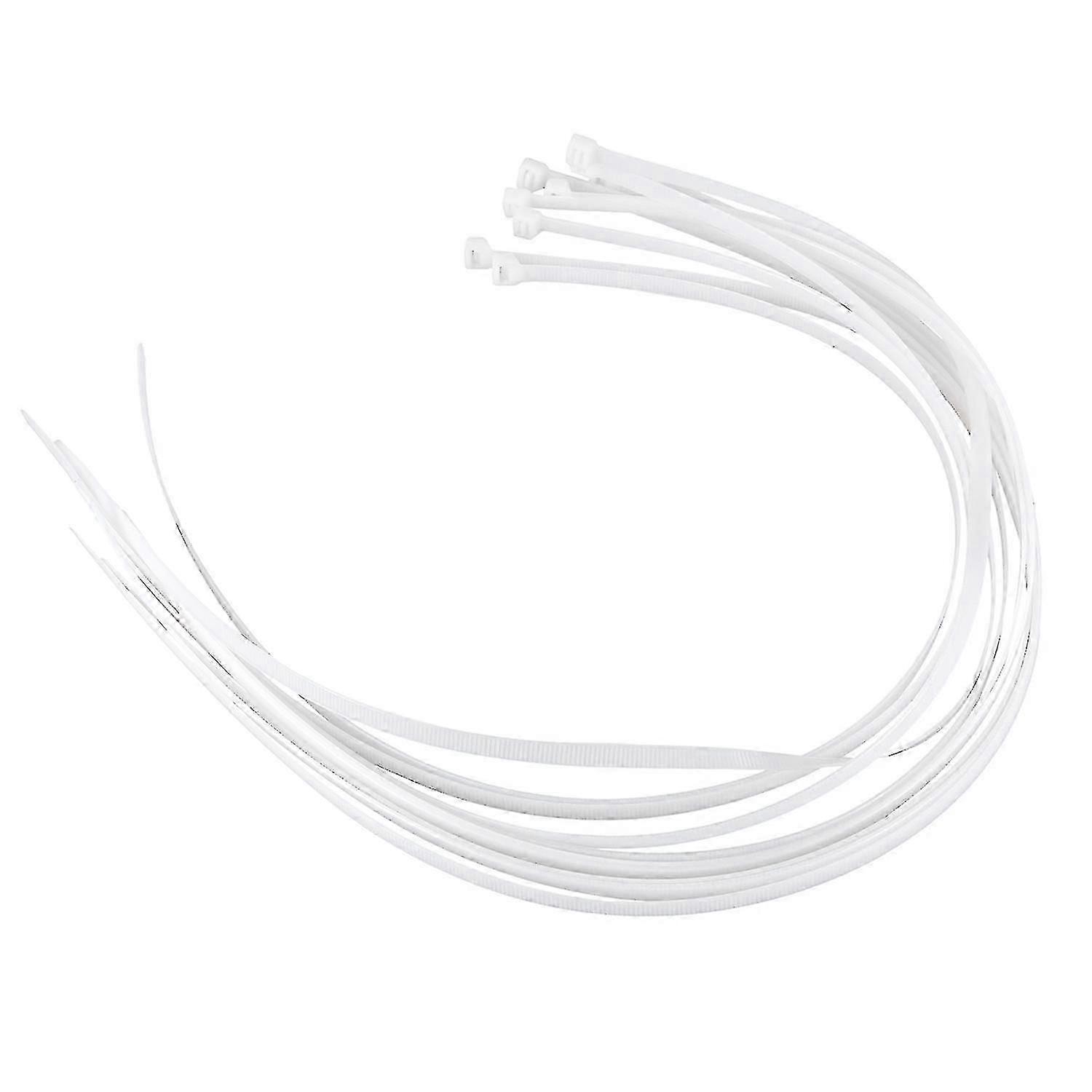 10x Extra Long 76cm Cable Ties White Zip Wraps