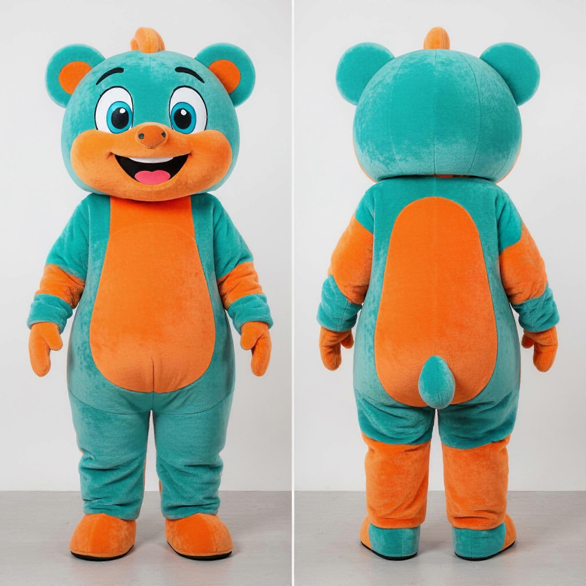 MASTICOT Vibrant Plush Citrus Orange Mascot