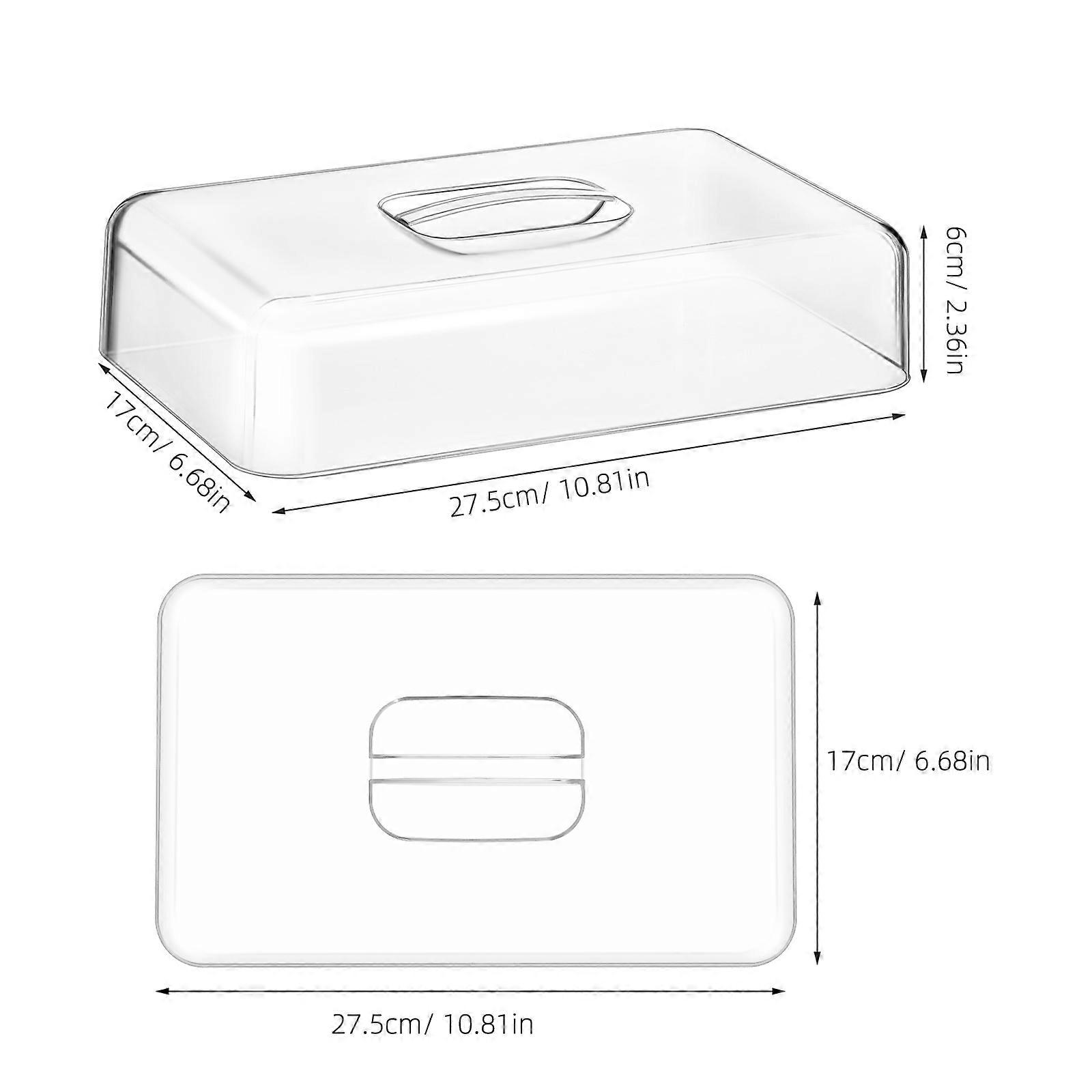 Food Cover Rectangular Acrylic Cookie Display Covers for Kitchen Use