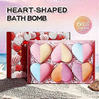 Heart-shaped Bath Bombs Gift Set Handmade Natural Bath Bomb for Women Floating Bubble with Pure Essential Oil for Self Care & SPA Relaxation, Birthday