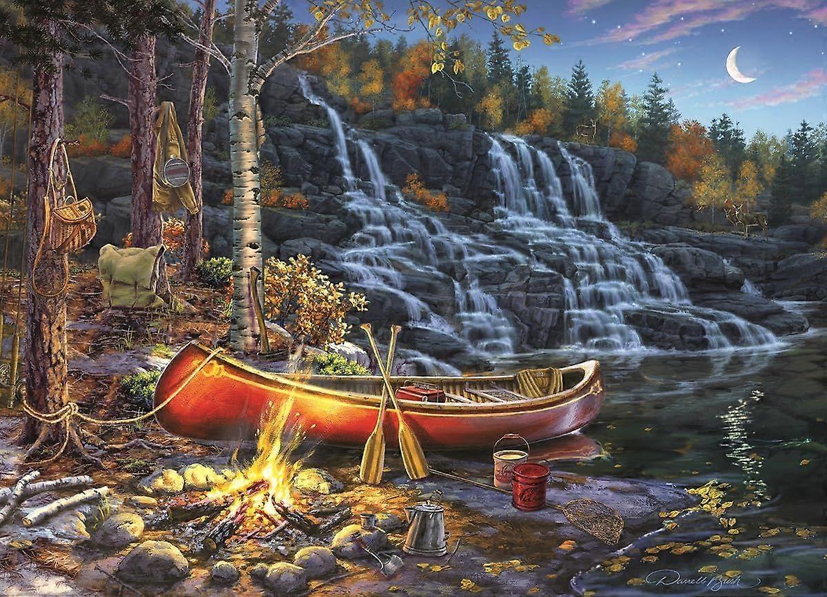 Waterfall Camp Jigsaw Puzzle VV456