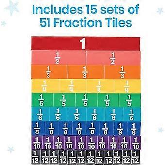 Plastic Rainbow Fraction Tiles, Montessori Math Materials, Fraction Manipulatives, Unit Fraction,  Fraction Games, Homeschool Supplies