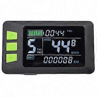 P3C Color LCD Display Electric Bicycle Meter, Compatible with Electric Scooters, 24V-60V Digital Readout
