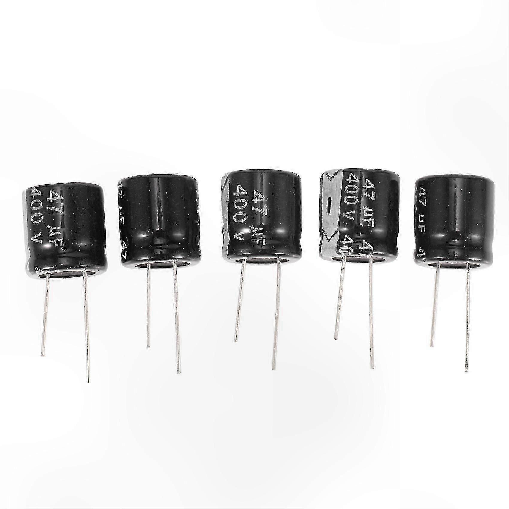 5-Pack 400V 47uF 18x20mm Electrolytic Capacitors compatible with Electronics Projects
