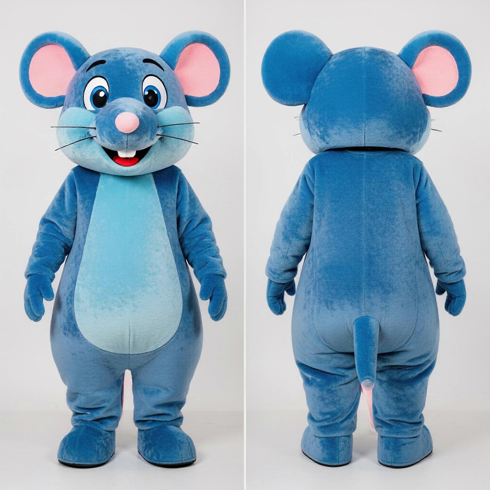 MASTICOT Sky Blue Cartoon Rat Mascot