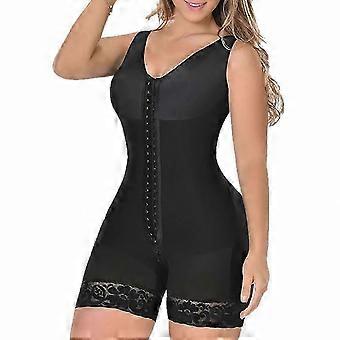 Women's Postpartum Shapewear with Zipper Crotch Apricot Color Tummy Control Butt Lifter Body Shaper