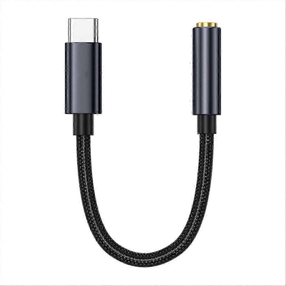 Type-C to 3.5mm headphone jack adapter, Type-C audio cable adapter, USB-C digital chip decoding adapter.