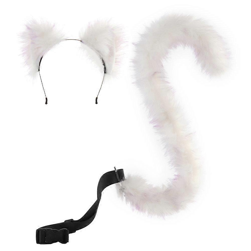 Handmade LED Light-Up Cat Ears and Tail Set