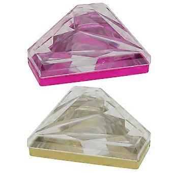 Diamond Shaped False Eyelash Box for Storage 10Pcs Assorted Colors