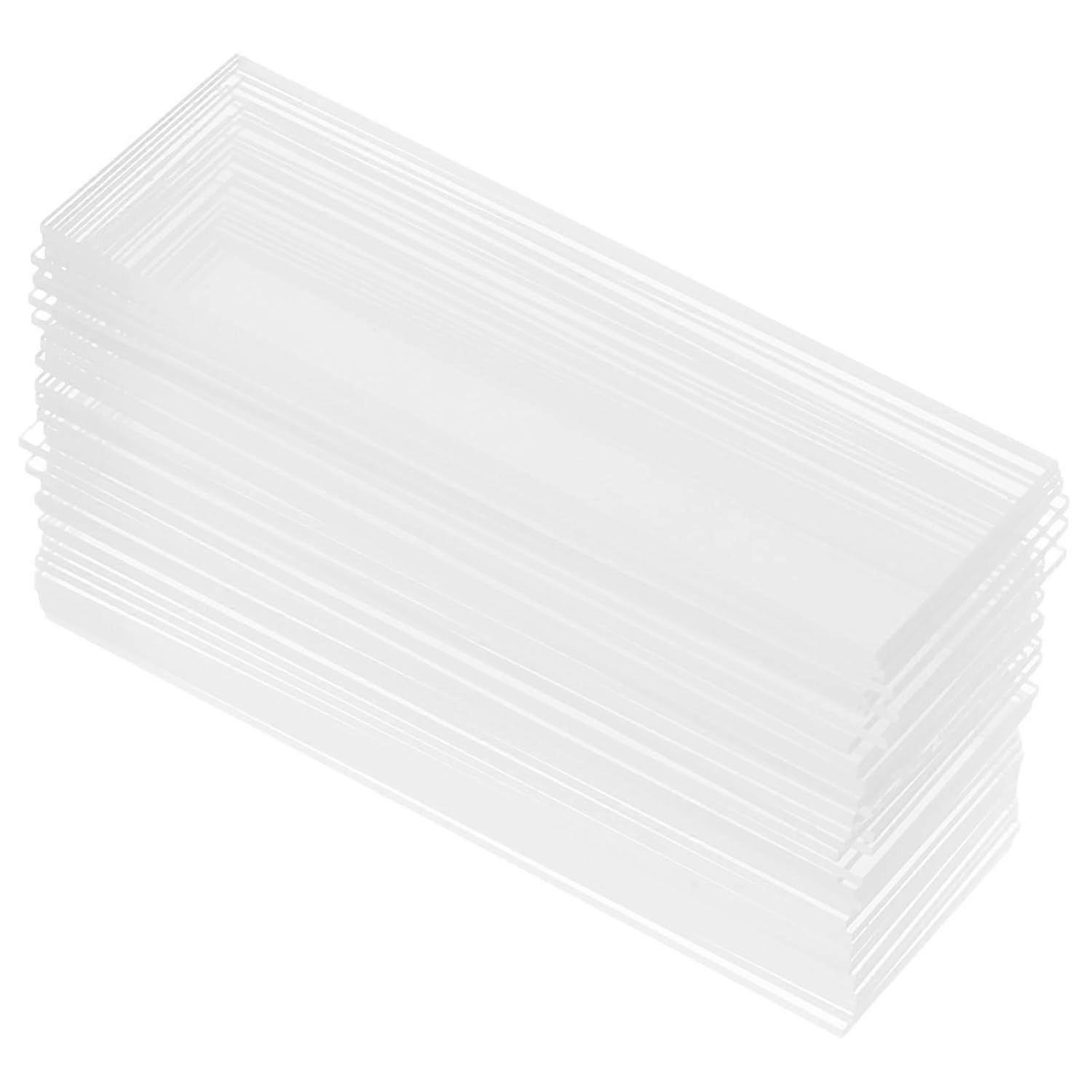 100pcs Glass Microscope Slide for Sample Viewing, Rectangular