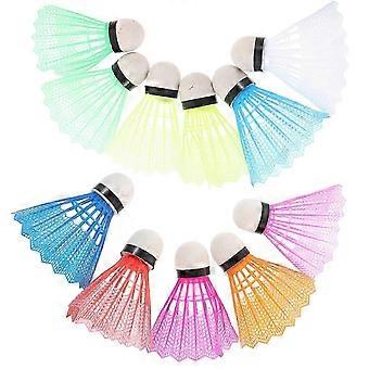 20pcs Advanced Plastic Badminton Colored Shuttlecocks Rainbow Ball Sports Gadget Sports Accessories for Sports Outdoor (Mixed Color)