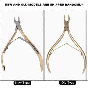 Cutícula de uñas de acero inoxidable Nipper Clipper Dead Skin Scissor Nail Manicure Tool Gold