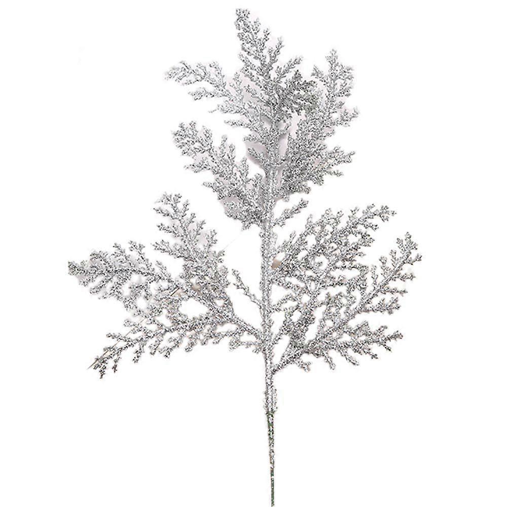 PE Glitter Pine Branch Decor