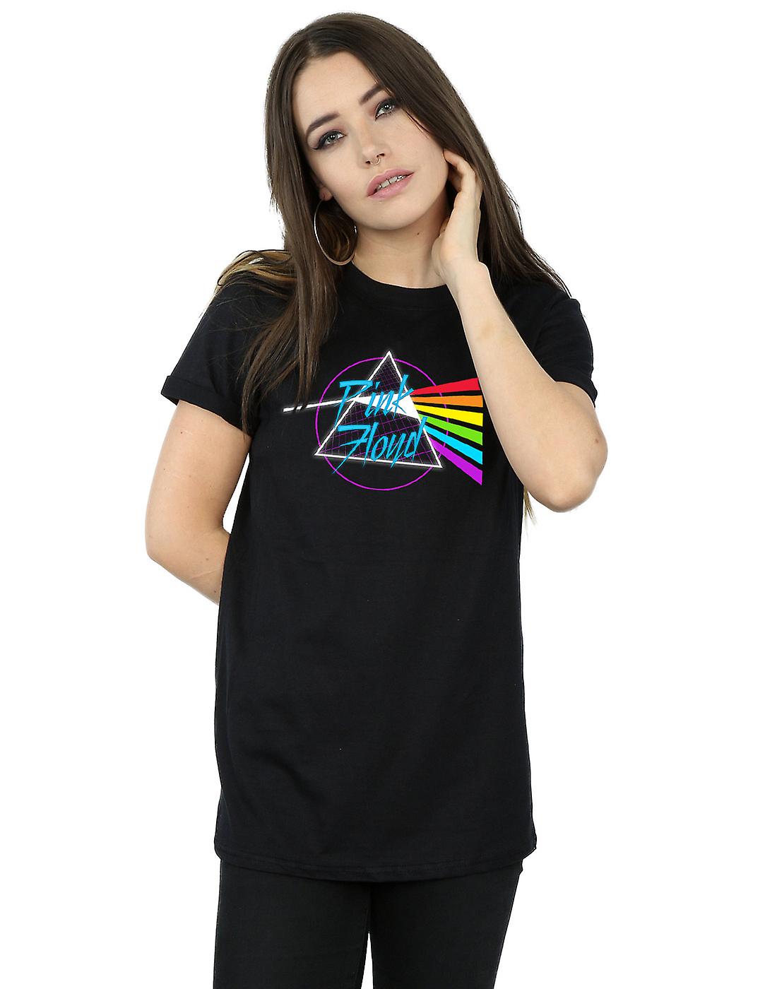 Pink Floyd 女士霓虹色 Darkside 男友贴型 T 恤