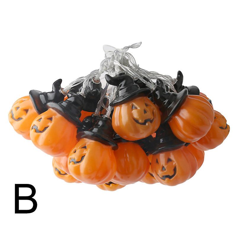 Halloween Pumpkin Stringlight Battery Powered Pumpkin Lantern Led Decorative Lights