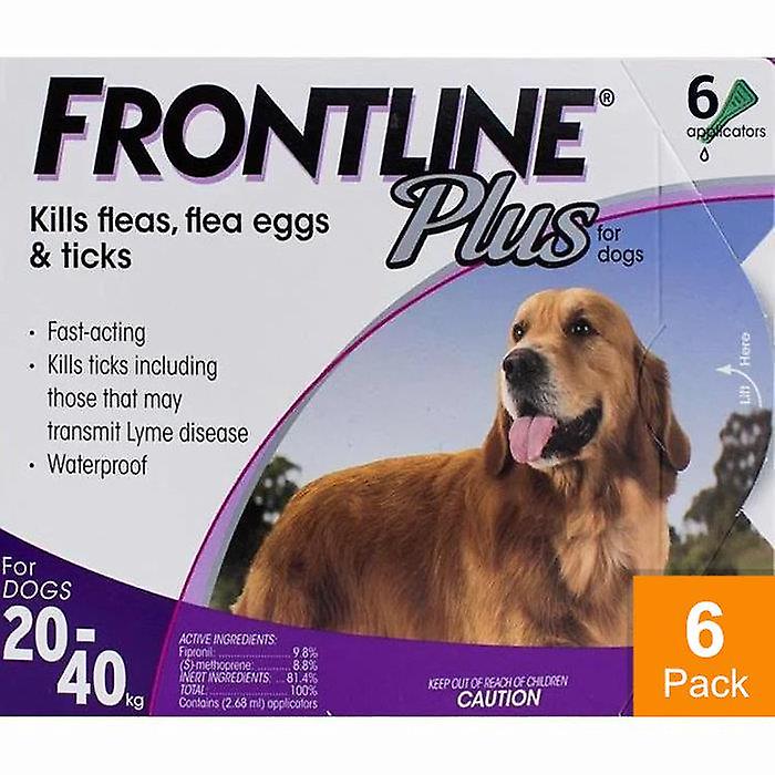 Frontline Plus for Dogs 20-40kg (44-88lbs) - 6 Pipettes