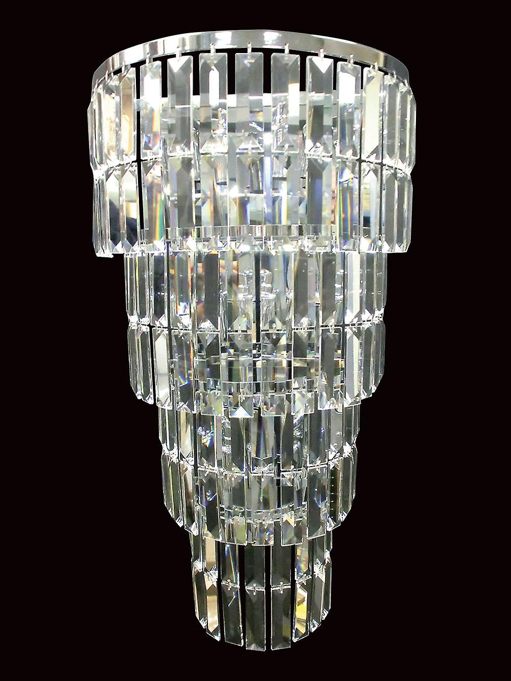 Padua 5 Light Polished Chrome Lead Crystal Wall Light