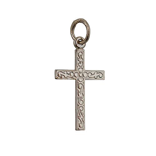 9ct Gold 19x12mm embossed latin Cross