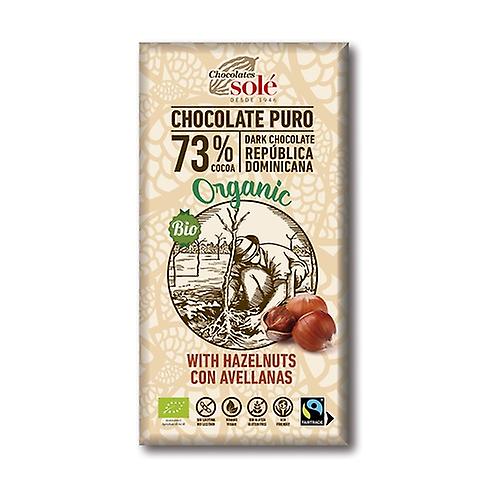 73% dark chocolate with hazelnuts 150 g (Vanilla - Hazelnut - Cocoa)
