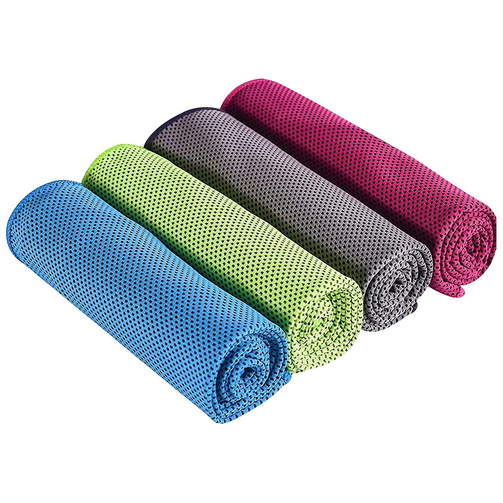 4pcs/set For Sports Soft Neck Face Home Gym Cooling Towel Daily Sweat Absorbing
