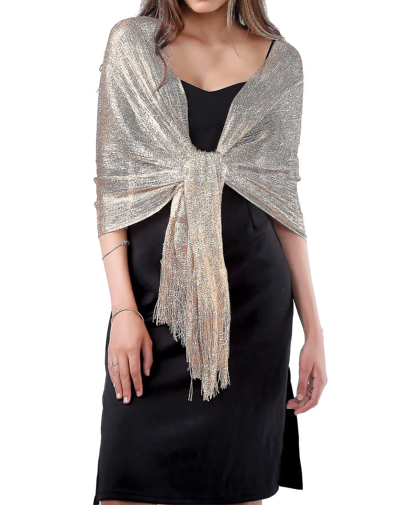 Short Hwomen's Sparkle Shawls And Wraps With Le For Wedding